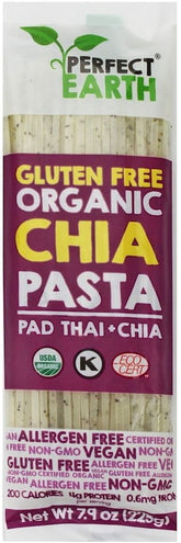 Fideos de arroz blanco y chía sin gluten BIO 225 g - PERFECT EARTH